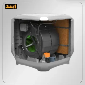 کولر آبی پلیمری ایرومکس- نمای داخلی کولر سلولزی ایرومکس