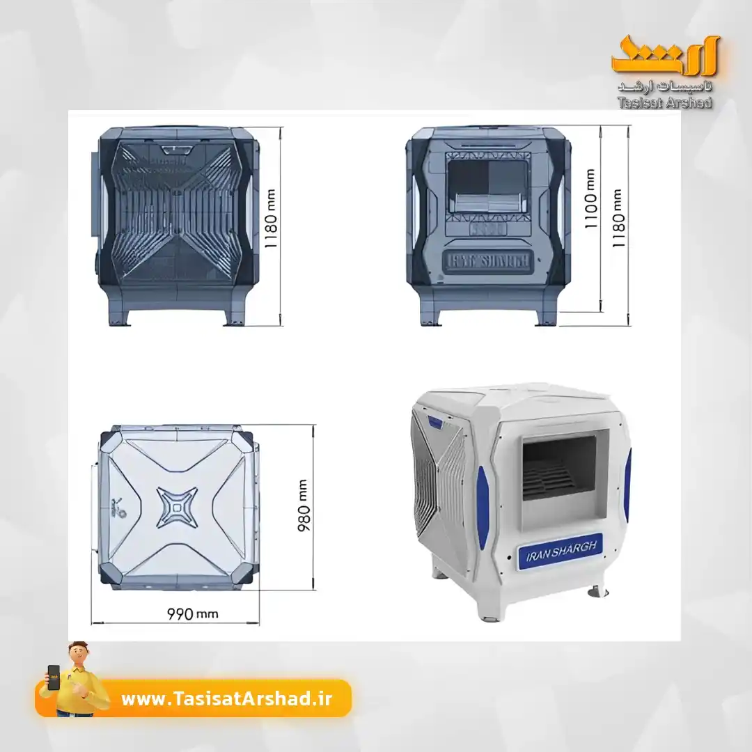 کولر پلیمری 8500 ایرانشرق مدلISP 85 موتور BLDC